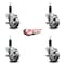 Service Caster 3'' Semi Steel Swivel 1-1/8'' Expanding Stem Caster Set with Brake, 4PK SCC-EX20S314-SSS-TLB-118-4 - alternate 4